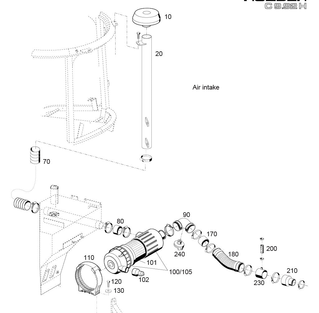 Air Intake Pipe Cover