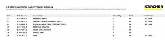 Steering Column for Holder C992