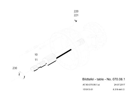 Front Axle Shaft for Holder C992