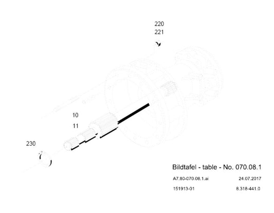 Front Axle Shaft for Holder C992