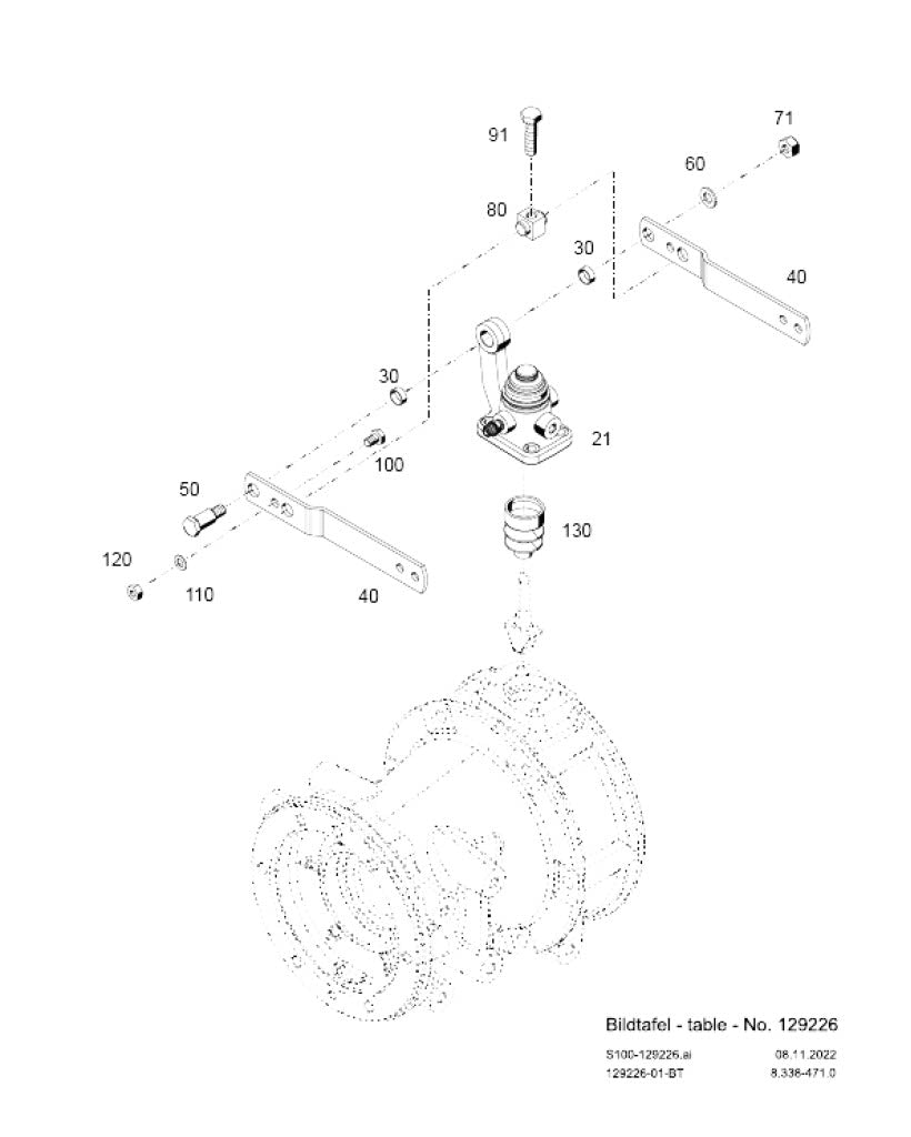 Front Axle Disc Brake Operating Cylinder for Holder C992